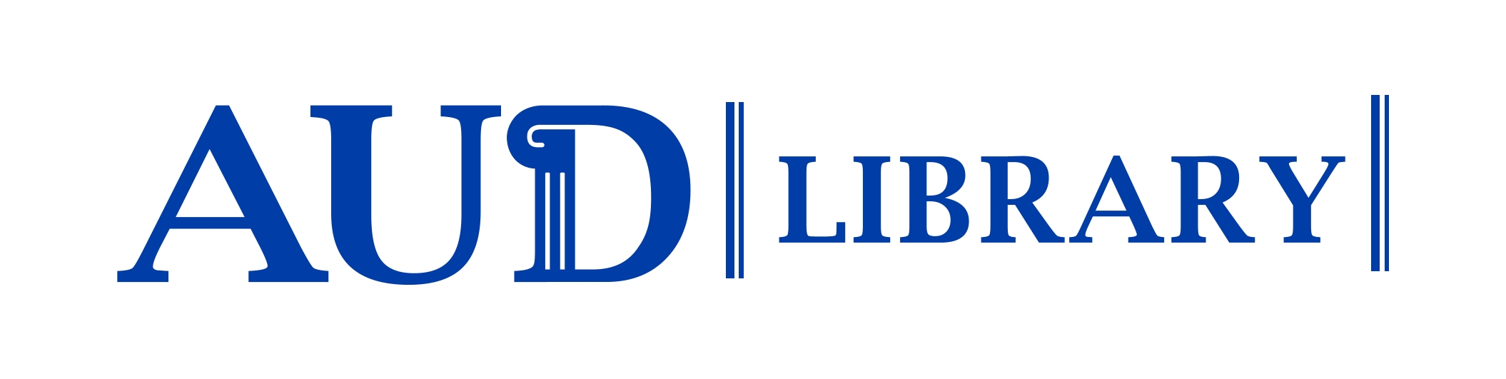 AUD Library logo 2 Blue.png